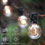 48ft SUNTHIN G40 LED String Lights 2700K Globe Hanging Loops 24Pcs E12 Sockets and 25 G40 1 Watt Bulbs Included 1 Spare 2ft Spacing Indoor Outdoor Patio Lights UL ETL Listed Waterproof