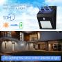 6 Pack Solar Light Outdoor, 20 LED Solar Motion Sensor Lights Baiston Solar Wall Lights Wireless IP65 Waterproof Outdoor Christmas Lights Solar Security Lights for Garden Fence Patio Garage