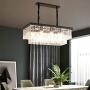 Rectangular Modern K9 Crystal Chandeliers Lighting Pendant Ceiling Lights Rectangle Chandelier Lamp 8-Lights for Dining Room Kitchen (34)