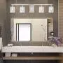 BONLICHT Bathroom Vanity Light Fixtures 5 Light Brushed Nickel Wall Lighting Crystal Wall Sconce with K9 Crystal Drop Modern Farmhouse Style Bath Wall Mount Lamp for Living Room Hallway Kitchen Porch