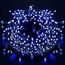 Marchpower Christmas String Light- 300 LED 131 feet 8 Modes Battery Operated Fairy Lights, Waterproof Indoor/Outdoor Decorative Lights for Xmas Tree Wedding Party Festival, Blue