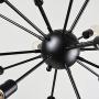 mirrea Vintage Metal Large Dimmable Sputnik Chandelier with 18 Lights, Black Painted mirrea Vintage Metal Large Dimmable Sputnik Chandelier with 18 Lights, Black Painted