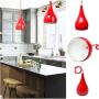 Art Deco Pendant Light Modern Elegant Ceiling Light Chandeliers Red Metal Baking Finish Industrial lamp Pendant Shade E27 Base Lampshade AC110V Retro Edison Lights …