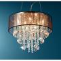 Bretton Brushed Nickel Chandelier 22'' Wide Modern Clear Glass Crystal Black Sheer Shade 12-Light Fixture for Dining Room House Foyer Kitchen Island Entryway Bedroom Living Room - Possini Euro Design