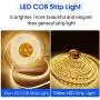 Cool White Dimmable COB LED Strip Light, CRI90+, 16.4ft Waterproof LED Strip Light, 50W, 4000lm, 1890 LEDs, Cuttable, 3M Self-Adhesive for Outdoor, Indoor, Bedroom, Kitchen, UL Listed