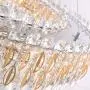 Moooni Modern Round Crystal Chandelier Lighting Ceiling Pendant Fixture,Luxury K9 Crystal Leaves Light Adjustable for Dining Room Foyer Living Room