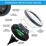 Biling Solar Disk Lights Outdoor, 8 LED Bulbs Solar Ground Lights Outdoor Waterproof for Garden Yard Patio Pathway Lawn Driveway - White (8 Pack)