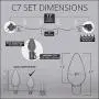 C7 Cool White Christmas Lights Set of 25, 17 Ft, White LED Christmas Lights Outdoor Christmas String Lights Party Wedding Indoor-Outdoor Christmas Lights C7 Christmas Lights String