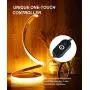 Spiral LED Table Lamp, Modern 3 Colors Dimmable Desk Lamp with Minimalist Lighting Design & Touch Controller, Creative Stylish Smart Lamp for Bedroom, Office, Home (Gold)