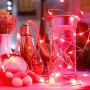 Ariceleo Led Fairy Lights Battery Operated, 1 Pack Mini Battery Powered Copper Wire Starry Fairy Lights for Bedroom, Christmas, Parties, Wedding, Centerpiece, Decoration (5m/16ft Red)