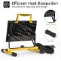 Olafus 60W LED Work Lights, 400W Equivalent, 6000LM Construction Light with Stand, IP66 Waterproof Outdoor Job Site Worklight, LED Working Lighting for Workshop, Garage, Jetty, 5000K Daylight White