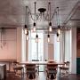 XIUDI 8 Arms Industrial Ceiling Spider Lamp,Metal Pendant Lights Fixture,Home DIY E26 Edison Bulb Chandelier Lighting,for Coffee Shop Dining Living Room Kitchen(Each with 78.74''/2M Wire)