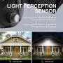 Onforu 50W LED Dusk to Dawn Security Lights, 5000LM Exterior Flood Lights, IP65 Waterproof Outdoor 3 Adjustable Heads Security Lights Fixture, 5000K Daylight White Floodlights for Garage, Patio, Yard