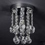 Sefinn Four Modern Crystal Chandelier Mini Flush Mount Crystal Chandelier Light for Kitchen Bathroom Dining Room Foyer Entryway Height 9 inch Flush Mount Diameter 6 inch
