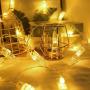 Photo Clip String Lights , 20 Clips LED Christmas Light Battery Powered Warm-White String Lights 8 Lighting Modes for Pictures Bedroom Wall Patio Halloween Thanksgiving Christmas Party Wedding Decor