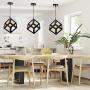 EEEKit Industrial Pendant Light Fixture, Black Cage Pendant Lights, E26 Base Farmhouse Fixture for Kitchen Island Dining Room Table Foyer Entryway Hallway
