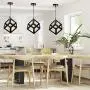 EEEKit Industrial Pendant Light Fixture, Black Cage Pendant Lights, E26 Base Farmhouse Fixture for Kitchen Island Dining Room Table Foyer Entryway Hallway