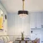 FRIXCHUR Modern Crystal Chandelier 3 Tiers Raindrop Crystal Pendant Light Fixture Round Chandelier Flush Mount Ceiling Light Lighting for Living Room Dining Room Lobby Bathroom Restaurant,E12x5 Lights