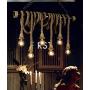 SUSUO Lighting Retro 6 Lamp Hemp Rope Chandelier Twisted Flaxen Rope Country Style Pendant Lights (#1)