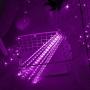 VMANOO LED Outdoor Lights 8 Tube Meteor Shower Rain Lights Solar Powered Icicle Raindrop Snow Falling Lights Cascading Lighting for Garden Outdoor Patio Holiday Party Halloween Decoration Purple
