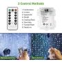 LE Fairy Curtain Lights USB or Battery Powered, 9.8 x 9.8 ft Indoor Outdoor String Lights with Remote, Cool White, 300 LED Decorative Christmas Twinkle Light for Bedroom, Patio, Party Wedding Backdrop