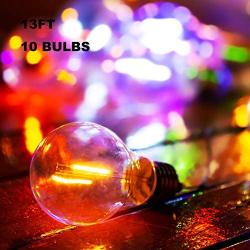 N-HEART Solar String Light,Solar Lantern Light 13FT 10 Bulbs Fixtures,Christmas,Party,Festival Decoration Energy Saving Outdoor Lighting,for Garden,Corridor, Balcony,Colorful Light