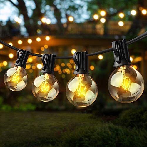 String Lights - Baxstel G40 with 27pcs Edison Light Bulbs, 25FT Clear Globe Patio Lights Outdoor Waterproof for Backyard Porch Balcony Indoor/Outdoor Commercial Decoration… String Lights - Baxstel G40 with 27pcs Edison Light Bulbs, 25FT Clear Globe Patio Lights Outdoor Waterproof for Backyard Porch Balcony Indoor/Outdoor Commercial Decoration…