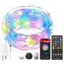 ACCEDE 16.4ft LED Fairy Lights Compatible with Alexa, 50LED RGB USB Wireless Smart App Control Fairy String Light Kit with Remote for Christmas Bedroom Party Wedding Home Garden Decorations