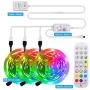 Smart WiFi LED Strip Lights,RGB Light Works with Alexa,Google Home Brighter 5050 LEDs,16 Million Colors, App Controlled Music Light Strip Color Changing led Strip Lights for Bedroom,Kitchen,TV, Party