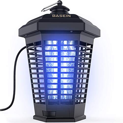 BASEIN Bug Zapper for Outdoor and Indoor 4200V High Powered Waterproof Electronic Bug Zapper Flies Trap Misquote Killer Mosquito Trap Outdoor Handheld Bug Zapper Electronic Mosquito Zapper Garden