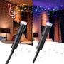 USB Star Light Sound Activated, 2Packs, Aevdor Auto Roof Romantic Star Lights, USB Night Light for Bedroom, Car, Party, Ceiling and More (1pcs Violet Blue and 1pcs Red)