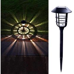 Solar Walkway Lights Outdoor, Warm White Pathway Garden Stakes, Waterproof Sun Powered LED Landscape Lighting for Yard,Path,Lawn Decor (8Lumens, 6Pcs)