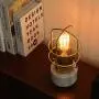 CO-Z Industrial Desk Lamp with Marble Base, Mid-Century Modern Table Lamp 10 Inches in Height, Edison Bulb Not Included for Living Room Bedroom Dining Room.