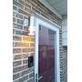 TengXin Outdoor Wall Sconce, Cylinder Wall Light with Stainless Steel 304 and Toughened Glass, Waterproof,E27,8.7'' Height,UL Listed. (Silver, 8.7'' Height)