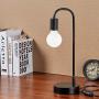 Keymit LED Edison Industrial Lamp, 3 Way Dimmable Minimalist Table Lamp for Bedroom Living Room, Nightstand, Globe Daylight, Amazing Glow G80 8W 6000K Milky LED Bulb Included