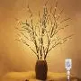 Twinkle Star 150 LED Lighted Brown Willow Branches 32 Inch 3 Pack Artificial Branches Plug in for Indoor Outdoor Christmas Wedding Party Home Decoration (Vase Excluded)