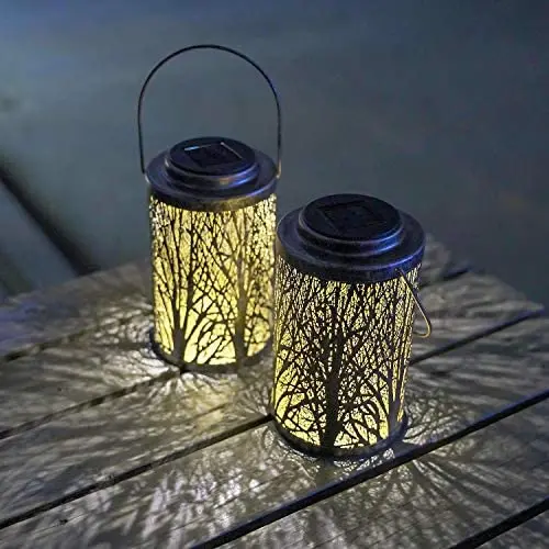 Hanging Solar Lights Outdoor - Solar Lanterns Garden Solar Patio Table Lamps Decorative SUNWIND 2 Pack for Garden, Backyard, Tree, Porch, Wall, Fence