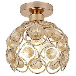 KY LEE Modern Crystal Chandelier Pendant Light Fixture recessed Ceiling Light Mini Spray Paint Metal Lighting Corridor Corridor Bedroom Kitchen Dining Room Bedroom Gold