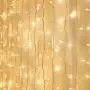 Warm White Window Curtain Lights, 8 Mode LED Fariy String Lights for Party Garden Room Wall Decorations