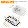 Upgraded 33 Feet 100 Led Fairy Lights Battery Operated with Remote Control Timer, Waterproof 8 Modes Christmas Twinkle String Lights for Bedroom Wedding Party Decor Warm White-4 Pack