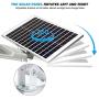 360W Solar Street Lights Outdoor - with Remote Control LED Solar Power Street Lamp 6500K Daylight White