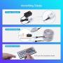 MINGER 32.8ft LED Strip Lights with Remote, RGB Color Changing Light Strips with 5050 LED Lights, Cutting Design, Back Adhesive for Bedroom, Living Room, Kitchen, 12V/3A Adapter, Non-Waterproof (2x5m)