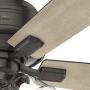 Hunter Crestfield Indoor Low Profile Ceiling Fan with LED Light and Pull Chain Control, 42'', Noble Bronze
