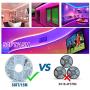 50ft/15M LED Strip Lights Kit,5050 RGB Flexible Non-Waterproof Tape Lights with 24V Power Supply 44Key IR Remote Controller for Home Ceiling Lighting Kitchen BarIndoors,Living Room