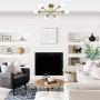 Lights Semi Flush Mount Ceiling Light Contemporary Sputnik Chandelier Lighting Farmhouse Kitchen Light Fixtures for Dining Room Living Room Bedroom Foyer