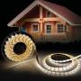 Outdoor Solar LED Strip Lights,2020 Upgrade Cuttable Rope Lights -8 Modes 180 LED,Solar Powered Flexible Waterproof String Lights Warm White- Garden/Home/Patio/Courtyard