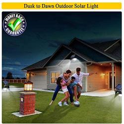 Motion Sensor Solar Light Outdoor, Dusk to Dawn Wireless Security LED Flood Light, 6000K Very Bright, Solar Powered Landscape spot Lights Waterproof for Garden/Driveway/Porch, EMANER (1-Pack)