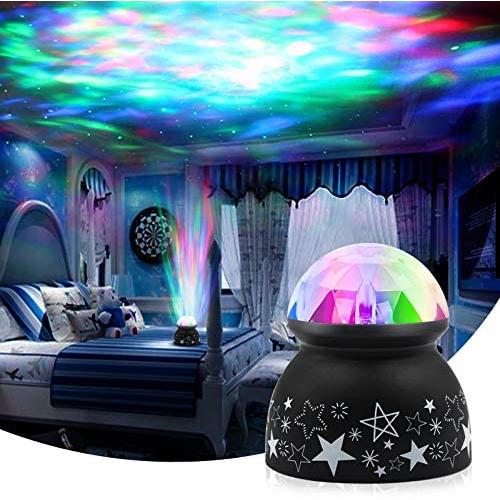 Dynamic LED Night Light Projector - Euproce Children Adult RGB Ocean Wave Projector for Nursery Bedroom Living Room, Colorful Rotating Sleep Night Light Lamp for Kids Birthday Christmas Gifts