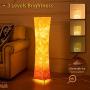 Floor Lamp, CHIPHY Dimmable Standing Lamp, 3 Levels Adjustable Brightness 12W/2 LED Bulbs(2400 Lumens, 100 Watt Equivalent) and Red Fabric Shade, Modern for Bedroom and Kids Room