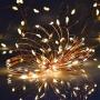 2 Pack Solar Power String Lights, Fariy Lights, 10M/32.8Ft 100LEDs 8 Modes, Waterproof Copper Wire Lights for Indoor/Outdoor Wedding Patio Home Garden Decoration(Warm White)